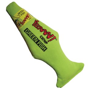 Yeowww! Green Fish catnip grön fisk äkta ekologisk kattmynta kattleksak