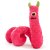 Dog Comets Invaders XXL 150 cm hundleksak lång plysch pip prasslande alien orm rosa orange grön