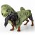 Dogman Maskeradkostym Dino dinosaurie trex grön hunddräkt halloween utklädnad