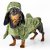 Dogman Maskeradkostym Dino dinosaurie trex grön hunddräkt halloween utklädnad