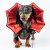 Dogman Maskeradkostym Dracula halloween vampyr cape hundkläder svart röd