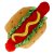 Dogman Maskeradkostym Hot Dog korv med bröd hunddräkt halloween utklädnad brun röd gul