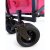 Eukanuba vikbar skrinda rosa svart 58x90 cm vagn transport tyg metall med hjul och handtag