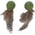 Flamingo Kattmyntaboll med fjädrar Katti Catnip 2-pack kattleksak ball with feathers 9,5 cm 3,5 cm naturlig leksak katt