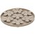 Flamingo Slickmatta Fleur Round Flower 20 cm slickplatta aktivering blommor silikon rund blommig slowfeed brun grön