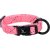 Valphalsband Puppy Dolly rosa pink flamingo halsband valp hundhalsband nylon reflex justerbart metallring bekvämt valp