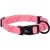 Valphalsband Puppy Dolly rosa pink flamingo halsband valp hundhalsband nylon reflex justerbart metallring bekvämt valp