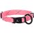 Valphalsband Puppy Dolly rosa pink flamingo halsband valp hundhalsband nylon reflex justerbart metallring bekvämt valp