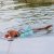 Nobby Flytväst Sharki Blå med hajfena, flera storlekar hundflytväst swimming aid shark sharky simhjälpmedel flytande rolig somma