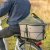Trixie Cykelkorg bak, 33 × 40 × 46 cm, olivgrön beige mjuk polyester nät hundbur cykelbur