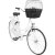 Cykelkorg front, pil med galler, 50x41x35 cm, svart, 5kg