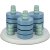 Trixie Dog Activity Flower Tower, Nivå 3, ø 30×13 cm hundleksak hundpussel aktivitetsleksak aktivitetsspel hundspel blå grön