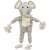 trixie elefant med rep tyg 42 cm hundleksak tygleksak slitstark mjuk leksak till hund dragleksak för hundar beige grå