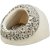 Trixie Leo igloo, 35 × 26 × 41 cm, creme kattbädd liten hund katt beige leopard plysch