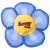 Yeowww! Daisy's Flower Tops kattleksak catnip äkta ekologisk kattmynta blomma blå rosa vit bomull plysch prasseltyg