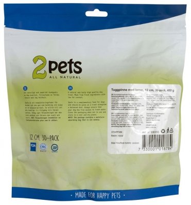 Zoom bild av 2pets Tuggpinne mald, lamm, 12cm, 30-pack, 400g