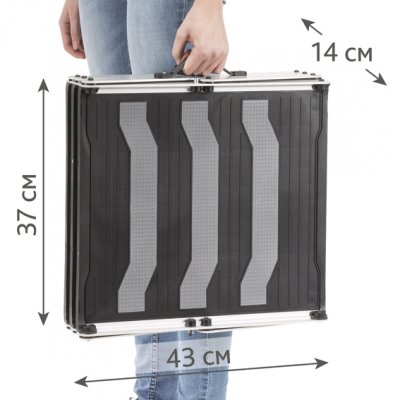 Trappa 3-stegs, hopfällbar, aluminium 37 x 57 x 120 cm