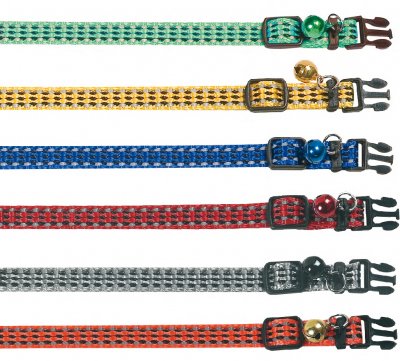 Zoom bild av Katthalsband ljusa färger Cat Collar Bright 6 Colours 25-35Cm 10Mm osorterade färger