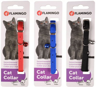 Zoom bild av Katthalsband med tassavtryck, osorterade färger Cat Collar With Paw Print Elastic