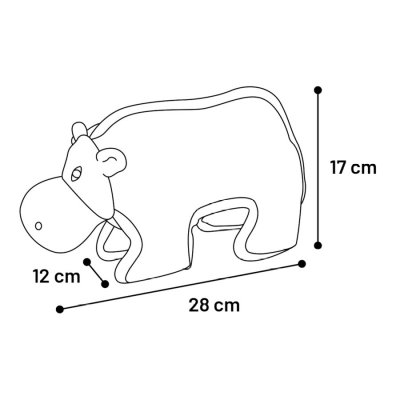 Zoom bild av Strong Stuff Hippo 28cm