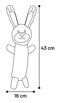 Zoom bild av Kanin manchester flaska pip Dt Gommy Rabbit Courduroy + bottle + squeaker