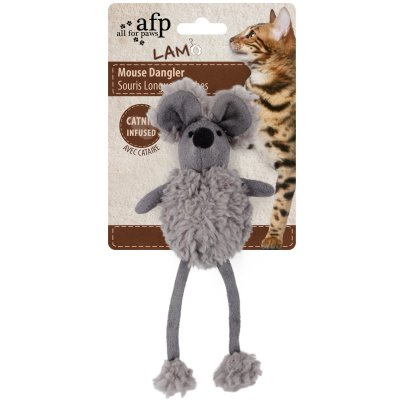 Zoom bild av kattleksak mus kattmynta prassel all for paws