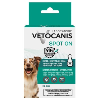 Zoom bild av Anti-parasit Spot on Hund Vetocanis small medium large fästingmedel ohyra hund fästing loppor mygg