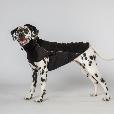 Zoom bild av hundtröja fleece welltex iontex svart back on track
