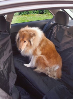 Baksätesskydd svart nylon