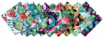 Zoom bild av Bandana, flera somriga mönster
