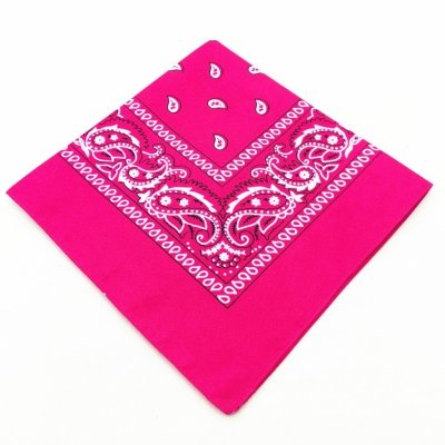 Zoom bild av Bandana Paisley Bomullsmix 55x55 cm, cerise