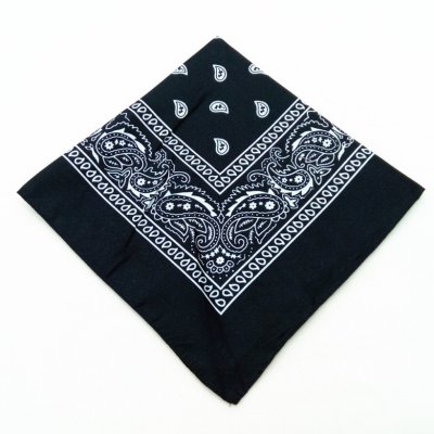 Zoom bild av Bandana Paisley Bomullsmix 55x55 cm, svart