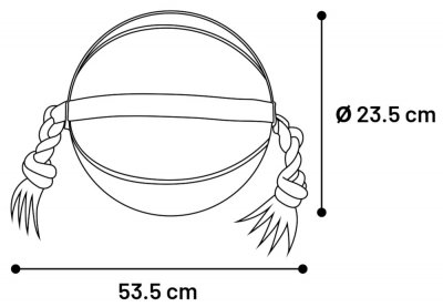 Zoom bild av Basket matchboll med rep, två storlekar