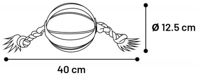 Zoom bild av Basket matchboll med rep, två storlekar