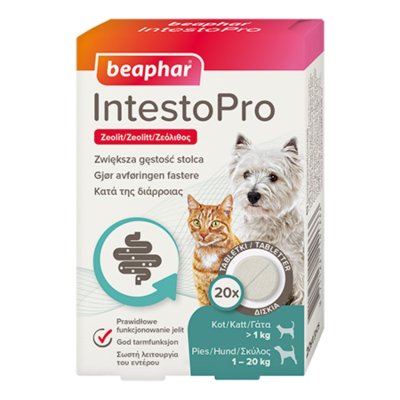 Zoom bild av Beaphar IntestoPro tabletter hund katt under 20 kg 20 tabletter tillskott mage diarre tarmflora