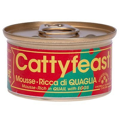 Zoom bild av Cattyfeast Wet Kitten Mousse Rich In Quail & Eggs 85g kattfoder kattungefoder blötmat katt vaktel ägg italiensk