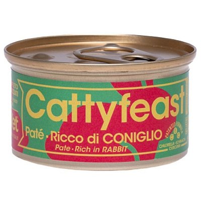 Zoom bild av Cattyfeast Wet Sterilized Paté Rich in Rabbit 85g kattfoder kattmat våtfoder kanin kastrerad