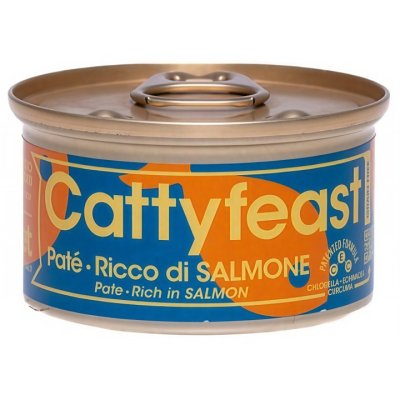 Zoom bild av Cattyfeast Wet Sterilized Paté Rich in Salmon 85g kattfoder kastrerade våtfoder lax steriliserade katter