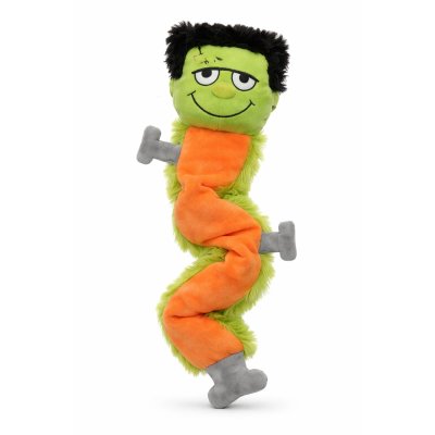 Zoom bild av Companion Halloween Frankenstein plyschleksak grön orange grå monster mjuk plysch hundleksak