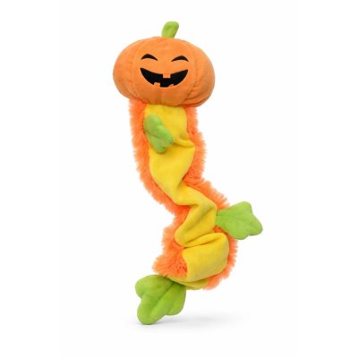 Zoom bild av Companion Halloween Pumpa plyschleksak orange gul grön mjuk plysch hundleksak