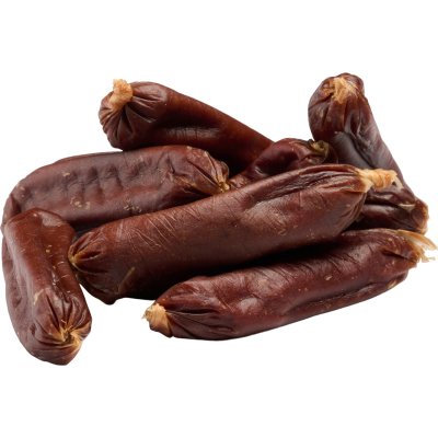 Zoom bild av hundgodis hundkorv lamm