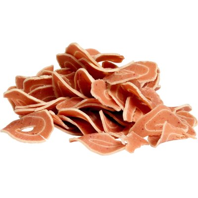 Zoom bild av hundgodis hundsnacks belöningsgodis anka ankkött duck tunna slice spannmålsfri sockerfri naturlig companion sandwich slice