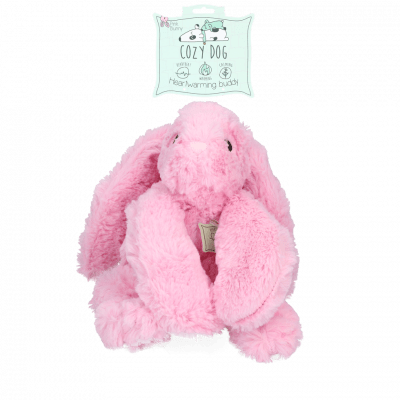 Cozy Dog Bunny Pink - Mysig rosa kanin med hjärtslag