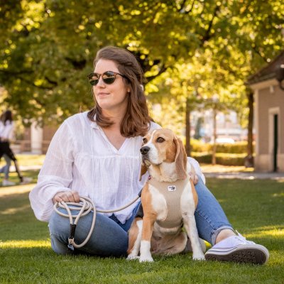 Zoom bild av Curli Vest Sele Clasp Air-Mesh Light Tan beige ljusbeige hundsele luftig lätt andas sele hund dog id