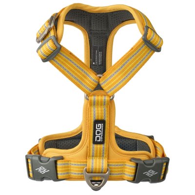 Zoom bild av hundsele sele harness antidragsele design reflex stadig hundkoppel hundhalsband gul lemon dog copenhagen hundpromenad