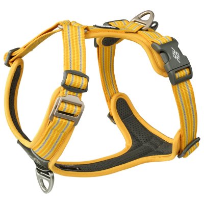 Zoom bild av hundsele sele harness antidragsele design reflex stadig hundkoppel hundhalsband gul lemon dog copenhagen hundpromenad