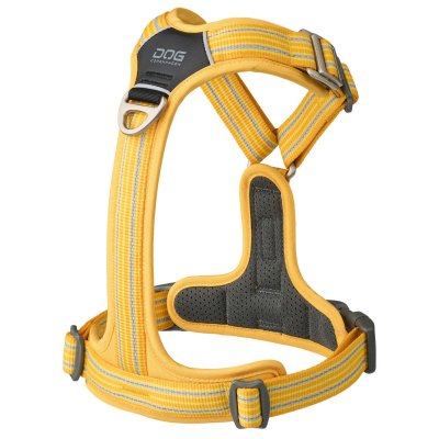 Zoom bild av hundsele sele harness antidragsele design reflex stadig hundkoppel hundhalsband gul lemon dog copenhagen hundpromenad