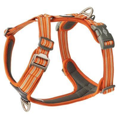Zoom bild av hundsele sele harness antidragsele design reflex stadig hundkoppel hundhalsband orange sun dog copenhagen hundpromenad