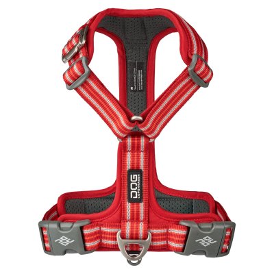 Zoom bild av hundsele sele harness antidragsele design reflex stadig hundkoppel hundhalsband röd dog copenhagen hundpromenad