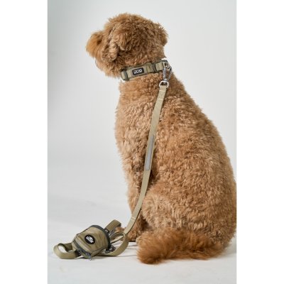 Zoom bild av hundkoppel koppel leash design reflex stadig hundsele beige desert dune dog copenhagen hundpromenad